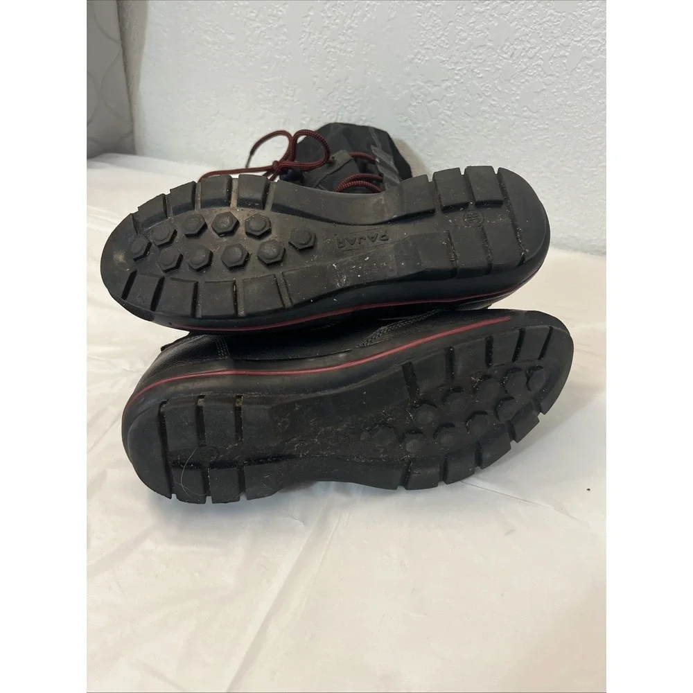 PAJAR Waterproof Grip Tall Winter Lined Lace Up Womens Sz 7 7.5 Black Red EU‎ 38